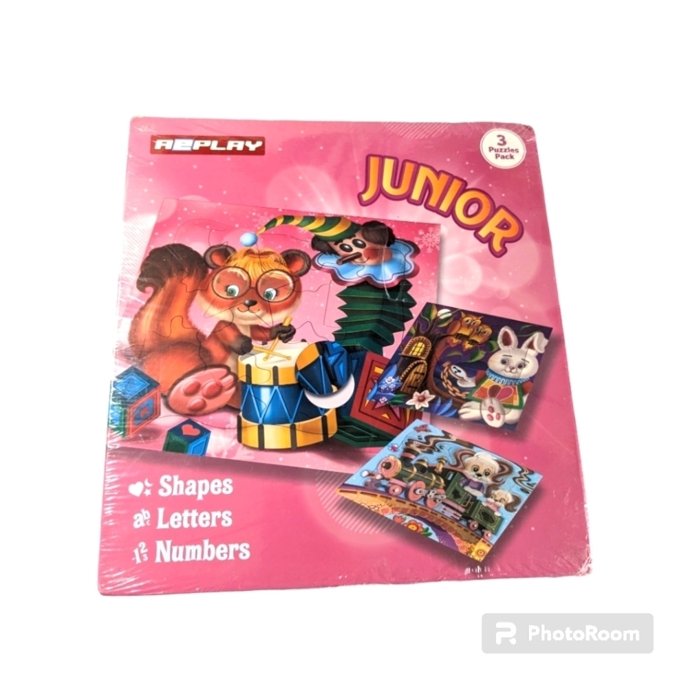 Educational Game for Kids. Junior 3 Puzzle Pack. New